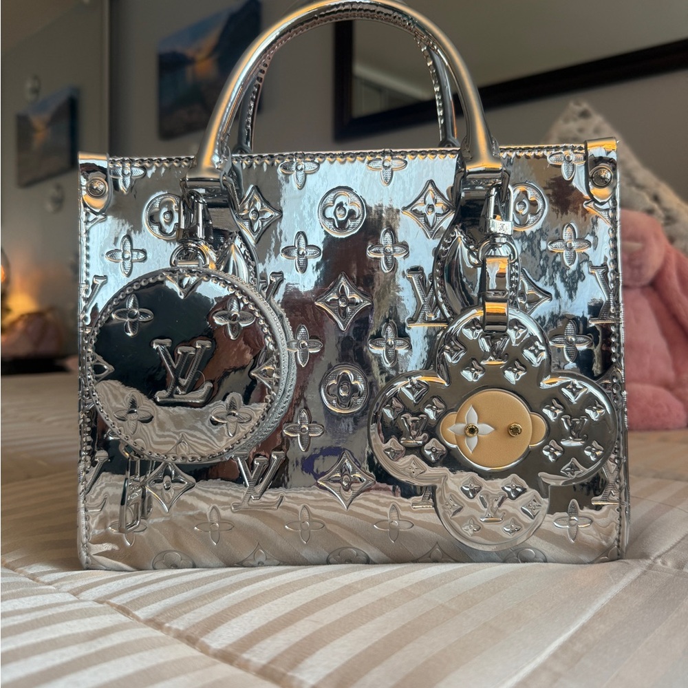 Silver Monogram Handbag